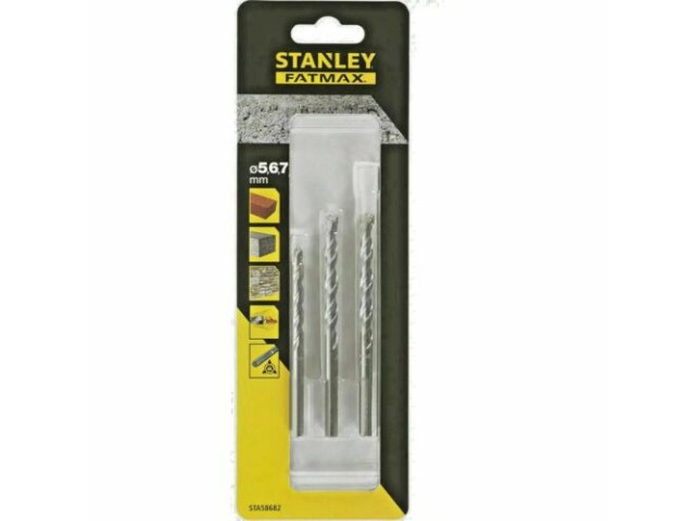 3-delni set svedrov Stanley, 5,6,7mm, STA58682