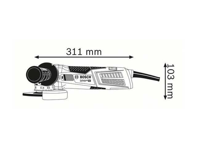 Kotni brusilnik Bosch GWX 17-125S, X-LOCK, 1.700W, 125 mm, 06017C4002