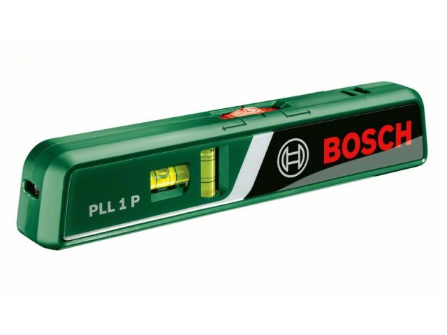 Laserska vodna tehtnica Bosch PLL 1P, 2x1,5 V LR03 (AAA), ± 0,5mm/m, 1/4