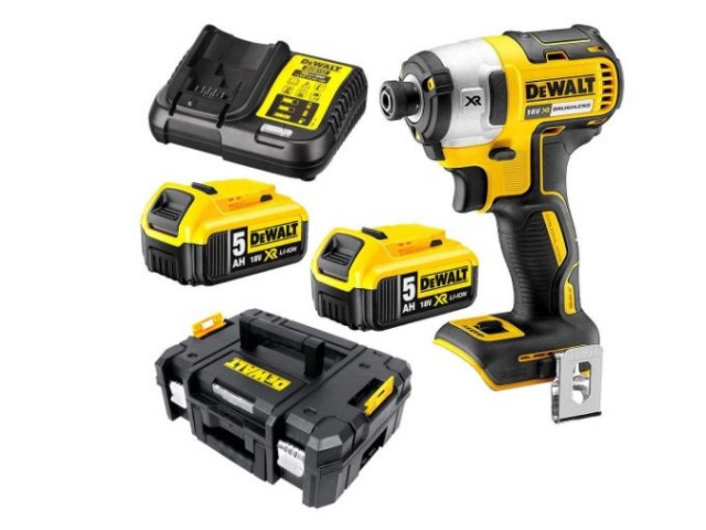 Akumulatorski udarni vijačnik Dewalt DCF887P2 v kovčku, 18V, 1/4, 205Nm,  0-3.800/min, 1.34kg