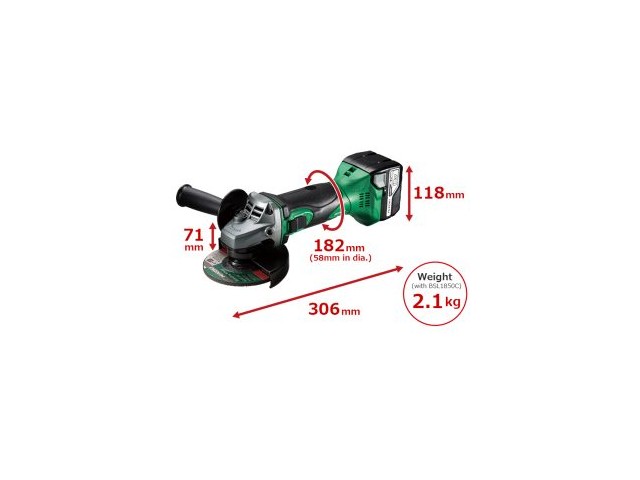 Akumulatorski kotni brusilnik HiKOKI G18DSL2-W5Z