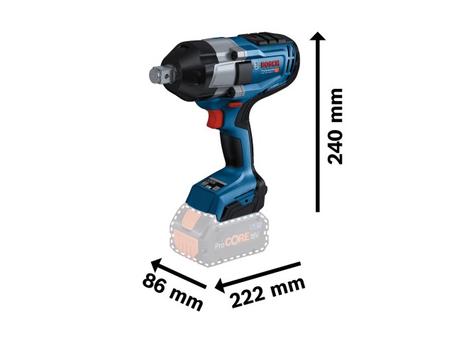 Akumulatorski udarni vijačnik Bosch GDS 18V-1050 v L-Boxx, 18V, 1.050Nm, M10-M 24, 2.9kg, 06019J8502