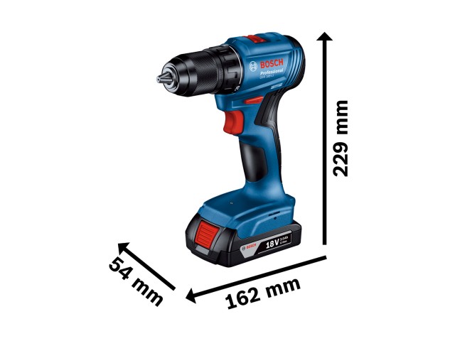 Akumulatorski vrtalni vijačnik Bosch GSR 185-LI v torbi, 18V, 21-50Nm, 1.5-13mm, 0.93kg, 06019K3000