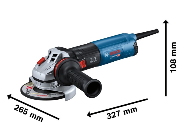 Kotni brusilnik Bosch GWS 14-125 S v kovčku, 1.400W, 125mm, 2.2kg, 06017D0101