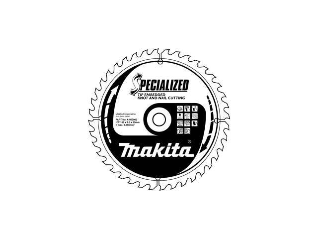 TCT Specialized žagin list Makita, Dimenzije: 185x2x15,88mm, Zob: 24, B-09400