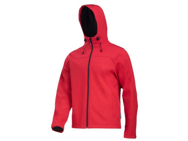 Jakna SOFTSHELL Lahti PRO s kapuco, rdeča, S-3XL