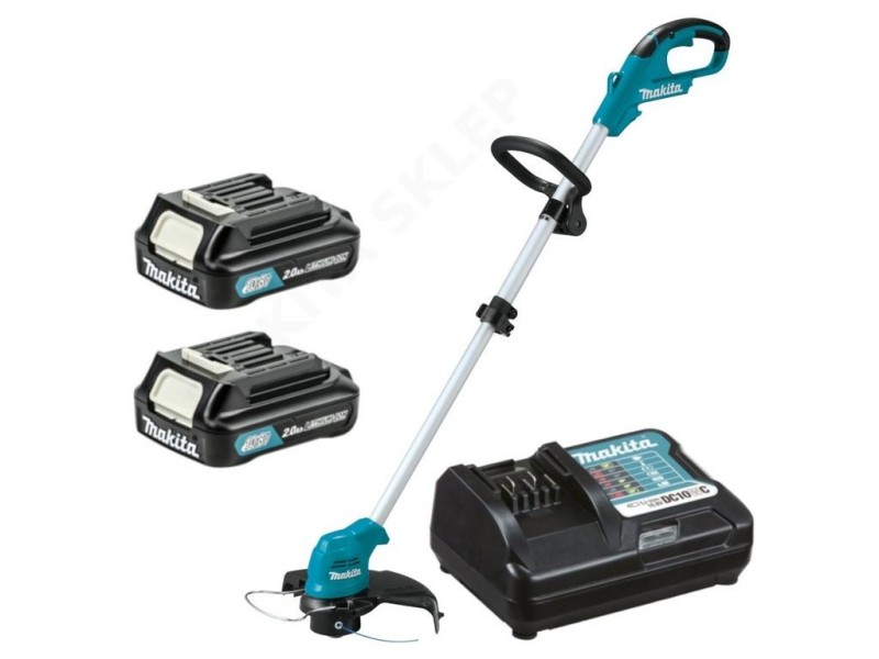 Akumulatorska kosa Makita UR100DWAE, 10.8V, 2x BL1021B, DC10WC, 260mm, D ročaj, 2.1kg