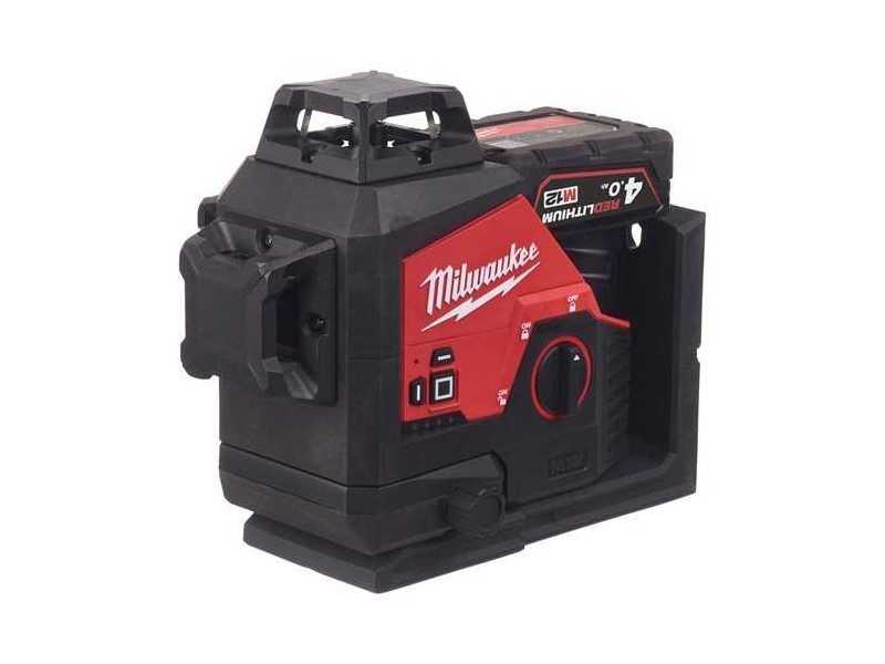 Akumulatorski linijski laser Milwaukee M12 3PL-0C v kovčku, 12V, 0,3mm/m, IP54, 38m, 1kg, 4933478103