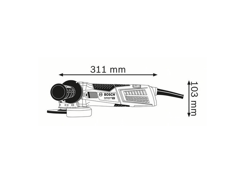 Kotni brusilnik Bosch GWX 17-125S, X-LOCK, 1.700W, 125 mm, 06017C4002