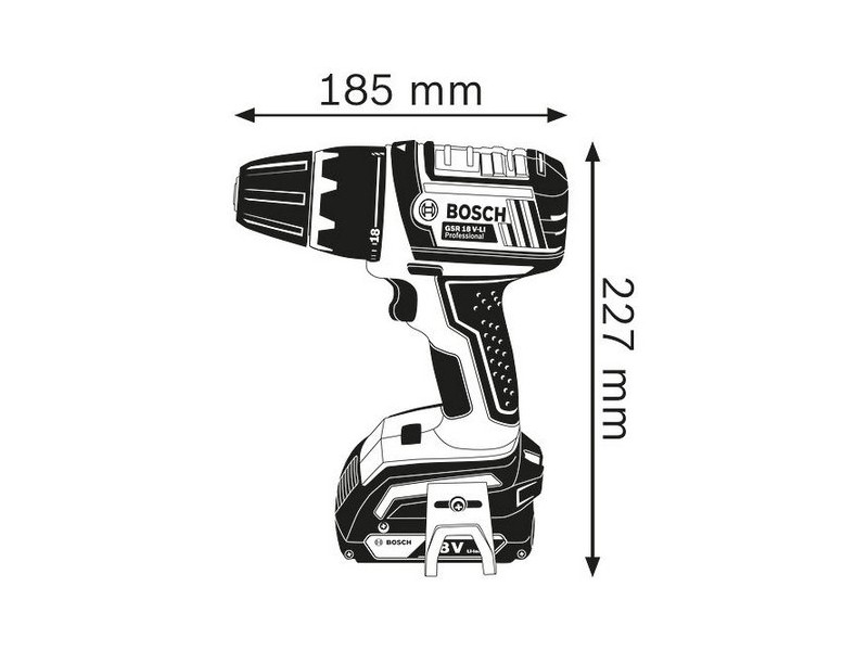 Akumulatorski vrtalni vijačnik Bosch GSR 18 V-LI 