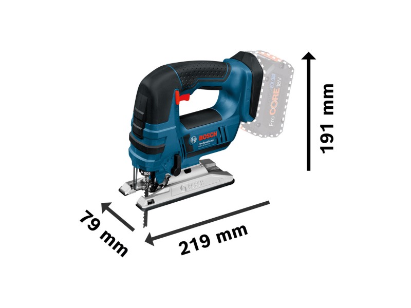 Akumulatorska vbodna žaga Bosch GST 18 V-LI B, 18V, 23mm, 1.8kg, 06015A6106