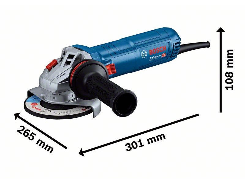 Električni kotni brusilnik Bosch GWS 12-125 S, 1.200W, 125mm, M14, 2.2kg, 06013A6020