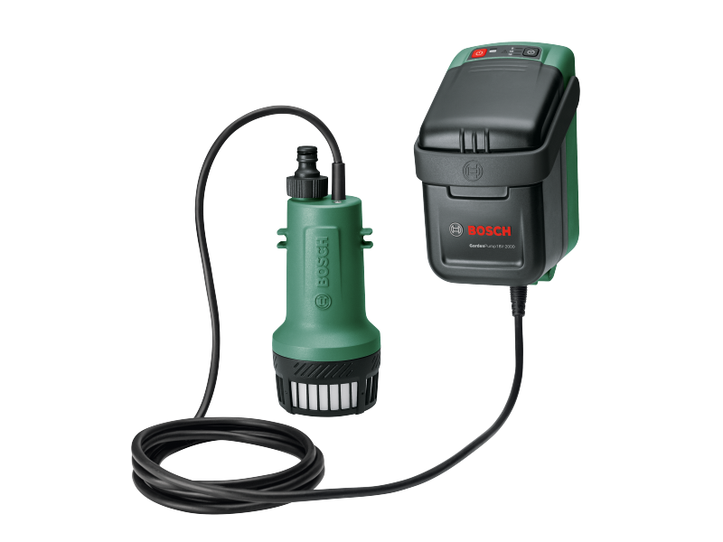 Akumulatorska črpalka za deževnico Bosch GardenPump 18V-2000, 18V,  18V/2,5 Ah, AL 1810 CV, 2000l/h, 2.2kg, 06008C4202