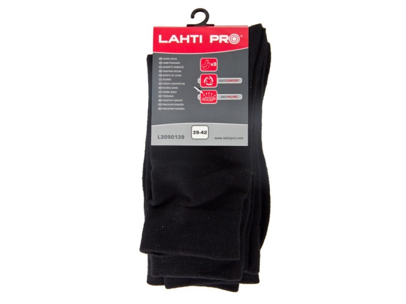 Tanke črne nogavice Lahti PRO, Pakiranje: 3 par, 39-46