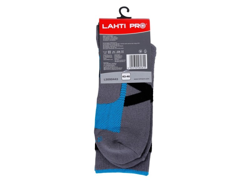 Srednje debele nogavice Lahti PRO, sivo-modre, Pakiranje: 1 par, 39-42