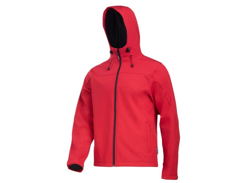 Jakna SOFTSHELL Lahti PRO s kapuco, rdeča, S-3XL