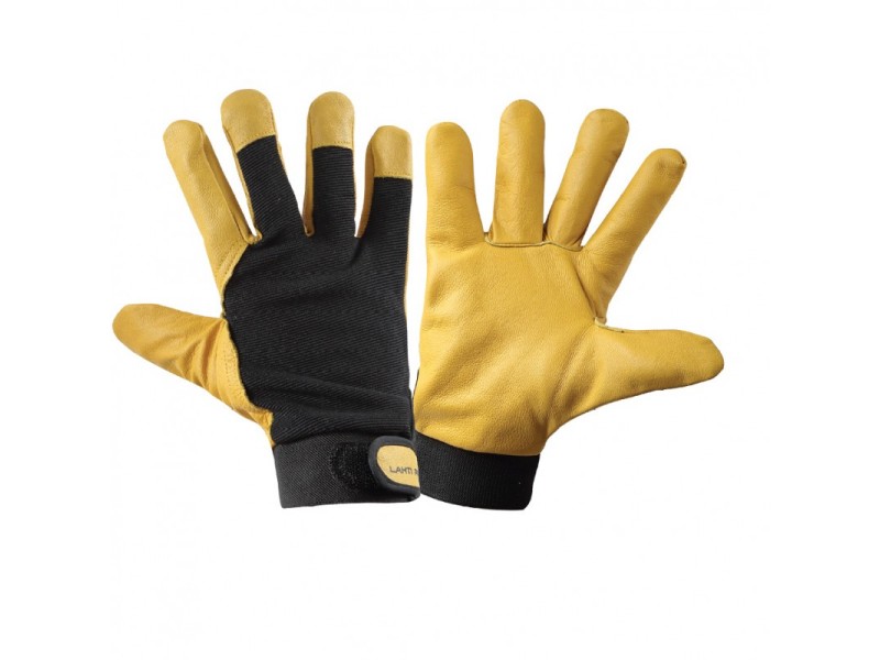 Podložene zaščitne zimske rokavice Lahti PRO, rjavo-črne, M-2XL