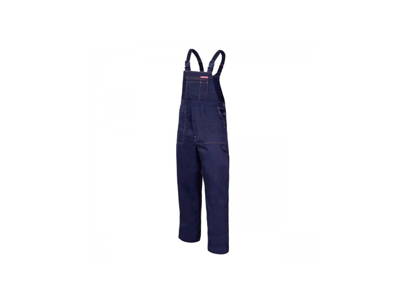 Zaščitne hlače z naramnicami Lahti PRO, jeans modre, S-3XL