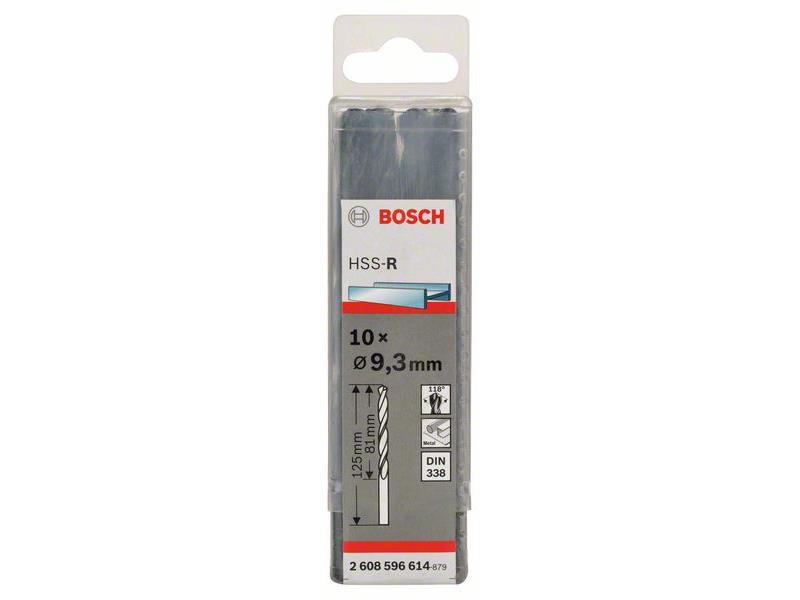 HSS Sveder za kovino Bosch DIN 338, Pakiranje: 10kos, Dimenzije: 9,3x81x125mm, 2608596614
