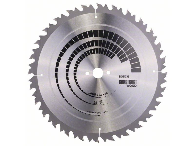 List krožne žage Bosch Construct Wood, Dimenzije: 400x30x3,2mm, Zob: 28, 2608640703