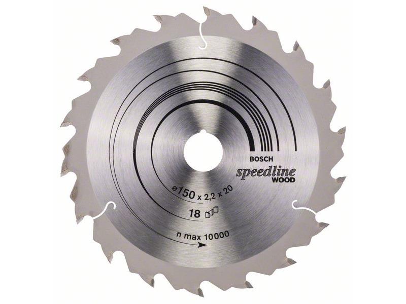 List krožne žage Bosch Speedline Wood, Dimenzije: 150x20x2,2mm, Zob: 18, 2608640781