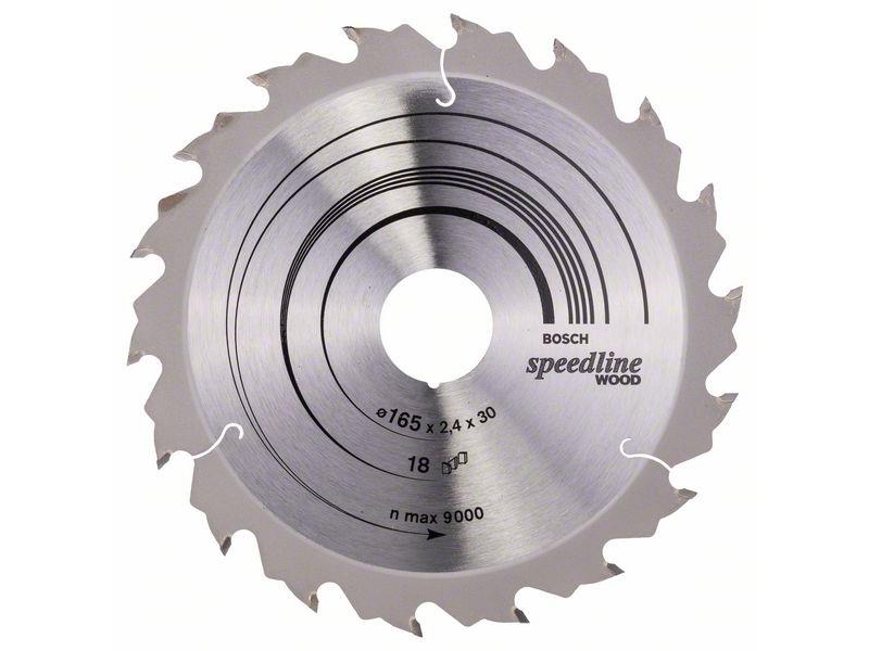 List krožne žage Bosch Speedline Wood, Dimenzije: 165x30x2,4mm, Zob: 18, 2608640789