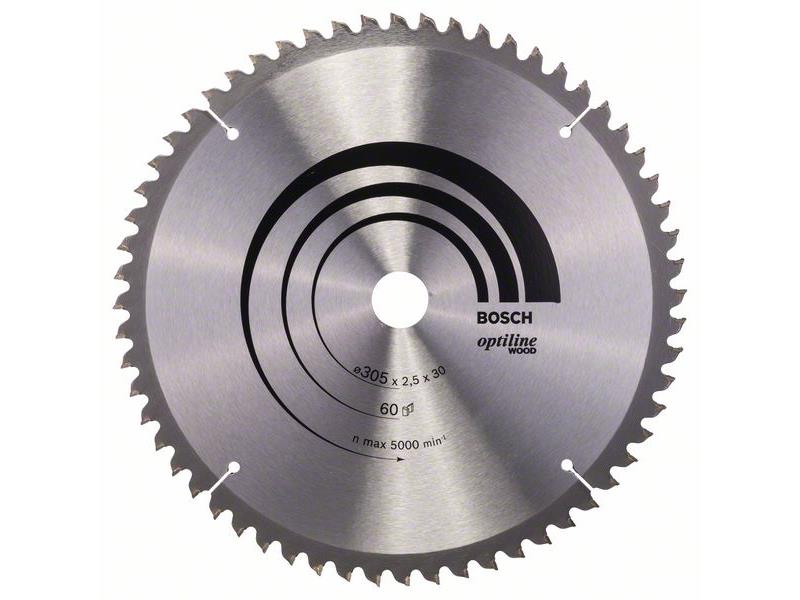 List krožne žage Bosch Optiline Wood, Dimenzije: 305x30x2,5mm, Zob: 60, 2608640441