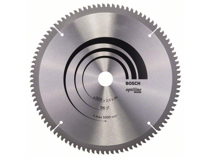 List krožne žage Bosch Optiline Wood, Dimenzije: 305x30x2,5mm, Zob: 96, 2608640442