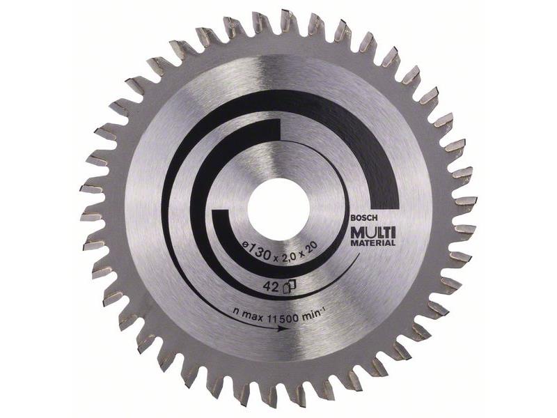 List krožne žage Bosch Multi Material, Dimenzije: 130x20/16x2,0mm, Zob: 42, 2608641195