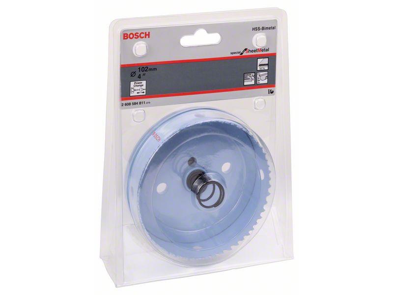 Kronska žaga za izrezovanje lukenj Bosch za pločevino, Dimenzije: 102x20mm, 2608584811