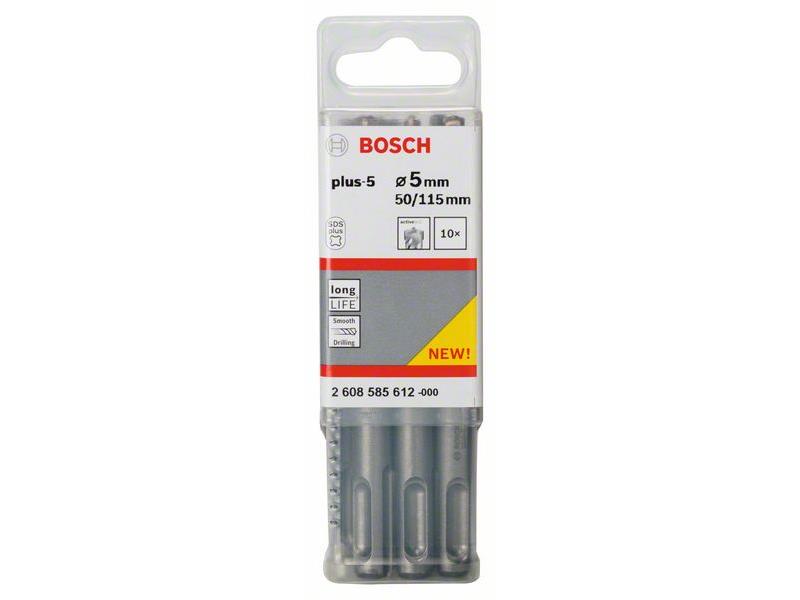 Udarni svedri Bosch SDS-plus-5, Dimenzije: 5 x 50 x 115 mm, Pakiranje: 10 kosov
