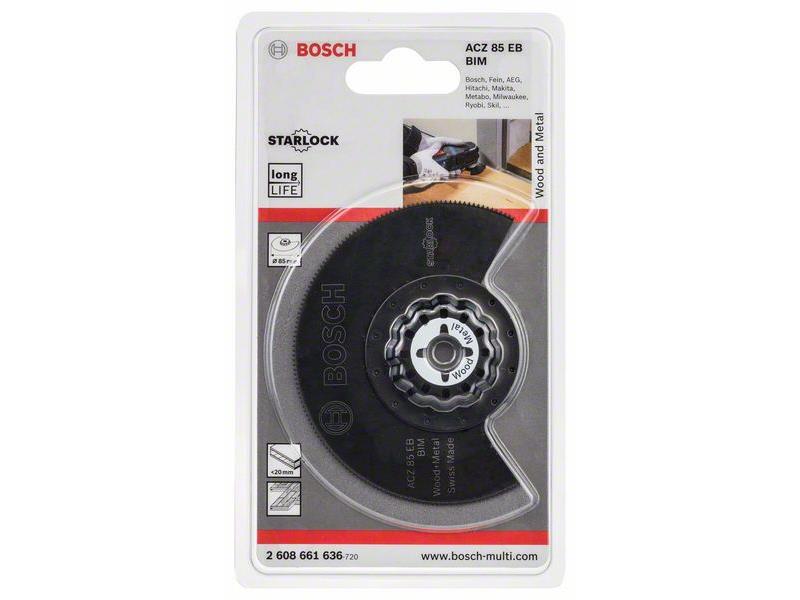 BIM segmentni žagin list Bosch ACZ 85 EB,Wood and Metal, Kolenčast, 85mm, 2608661636