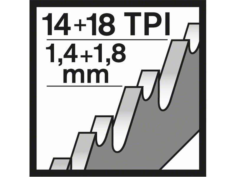 Listi za sabljasto žago Bosch S 927 BEF, kovina, Pakiranje: 5 kos, 2608657523