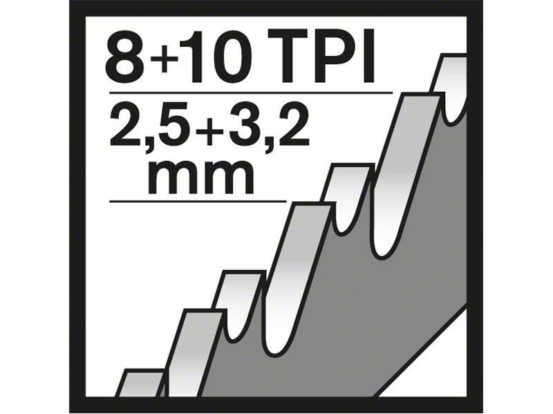 Listi za sabljasto žago Bosch S 1120 CF, kovina, Pakiranje: 25 kos, 2608657557