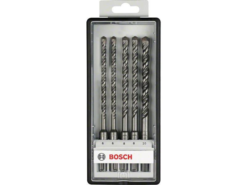 5-delni komplet udarnih svedrov Bosch Robust Line SDS-plus-5, Dimenzije: 6,6,8,8,10 x 165mm