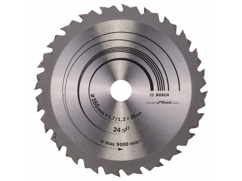List krožne žage Bosch Speedline Wood, Dimenzije: 165x20/16x1,7mm, Zob: 24, 2608642601