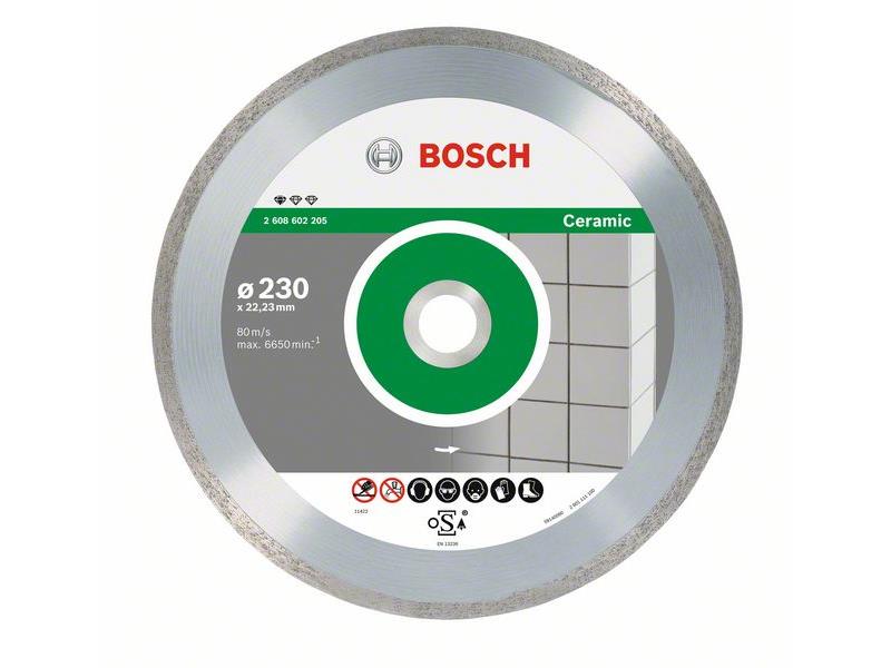 Diamantna rezalna plošča Bosch Standard for Ceramic, Pakiranje: 10kos, Dimenzije: 230x22,23x1,6x7mm, 2608603234