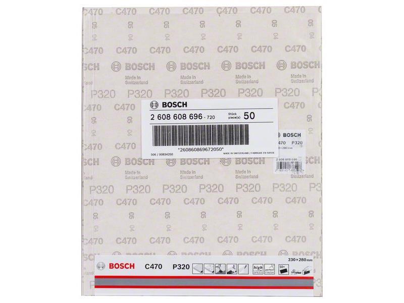 Brusilni list C470 Bosch, 230x280mm, 320, 2608608696