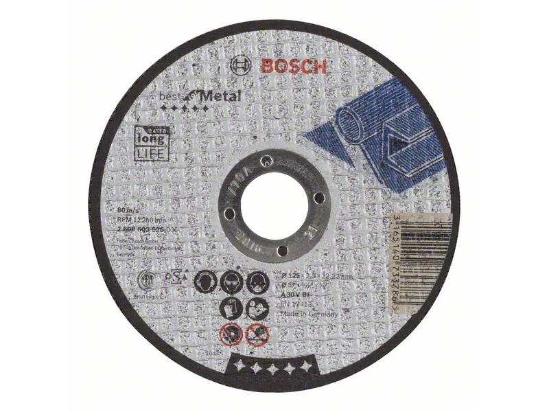 Ravna rezalna plošča Bosch Best for Metal, Dimenzije: 125x22,23x2,5mm, 2608603526