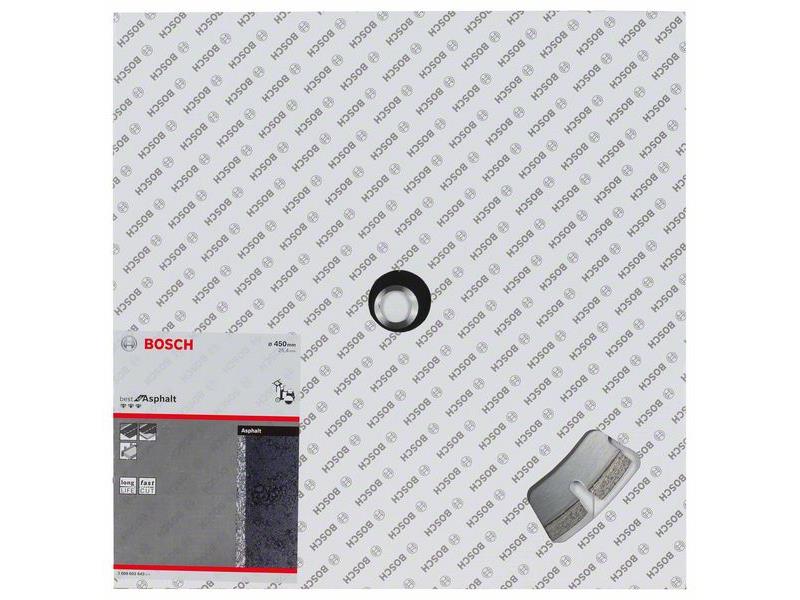 Diamantna rezalna plošča Bosch Best for Asphalt, Dimenzije: 450x25,40x3,6x12mm, 2608603643