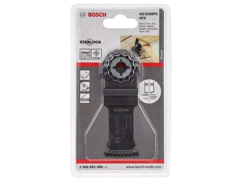 HCS Potopni žagin list Bosch AIZ 32 BSPC, Hard Wood, Dimenzije: 50x32mm, 2608662360