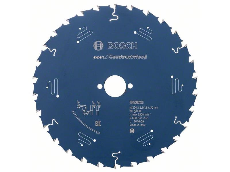 List za ročne krožne in potopne žage Bosch EX CW H, Dimenzije: 230x30x2,5mm, Zob: 30, 2608644338