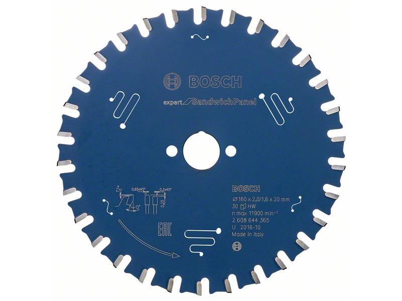 Žagin list Bosch EX SH H, Dimenzije: 160x20mm, Zob: 30, 2608644365
