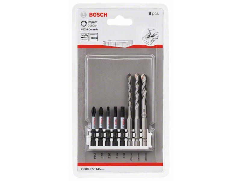Hex-9 Ceramic 5, 6, 8 mm, vijačni nastavek Bosch Impact Power, Dimenzije: 50 mm PH2, PZ2, T20, T25, T30
