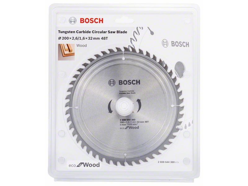 List za krožno žago Bosch Eco for Wood, Dimenzije: 200x2,6/1,6x32mm, Zob: 48, 2608644380