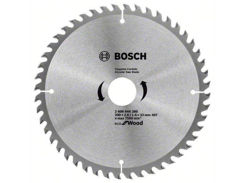 List za krožno žago Bosch Eco for Wood, Dimenzije: 200x2,6/1,6x32mm, Zob: 48, 2608644380