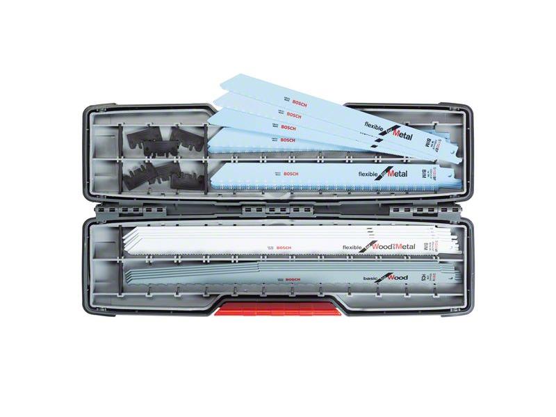20-delni komplet žaginih listov All-in-One za sabljaste žage Bosch v kovčku ToughBox, les in kovina, 2607010996