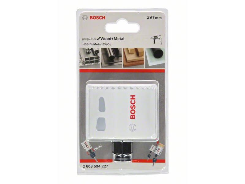 HSS BiM kronska žaga za izrezovanje lukenj Bosch za les in kovino, Dimenzije: 67x44mm, 2608594227