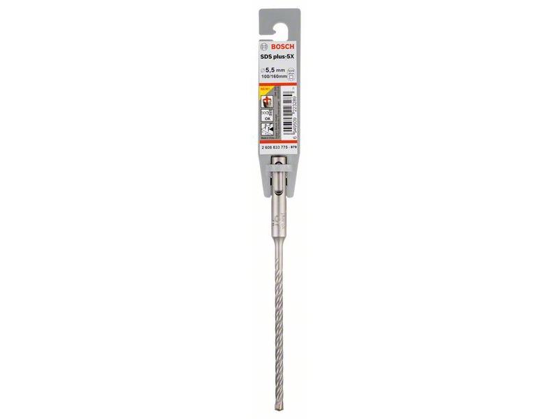Udarni sveder Bosch PRO SDS-plus-5X, Dimenzije: 5,5x100x160mm, 2608833775