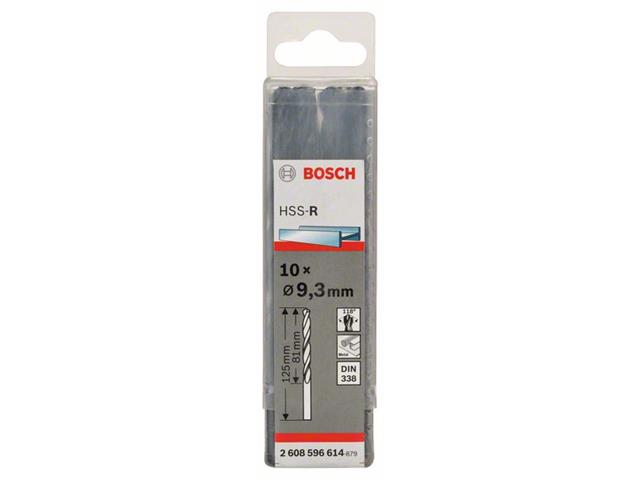HSS Sveder za kovino Bosch DIN 338, Pakiranje: 10kos, Dimenzije: 9,3x81x125mm, 2608596614